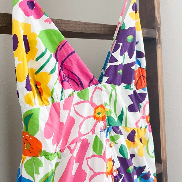 J. Crew Cotton-Poplin Button Up Dress in Vibrant Garden - Picture 6 of 12